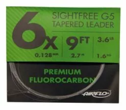 Airflo G5 Tapered Fluorocarbon Leaders 9ft 2x